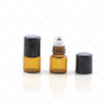 1/4 (1ml) Dram Amber Roller Bottles with Stainless Steel Rollers (5 pack)