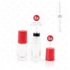 5ml Clear Glass Roller Bottle with Lipstick Kiss (Red) Lid & Premium Stainless Steel Rollerball - 5 pack (NEW STYLE)