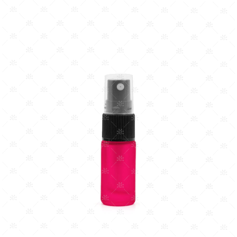 5Ml Pink Deluxe Frosted Glass Spray Bottle (5 Pack)