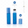 Deluxe Frosted 10ml Blue roller bottles with Blue Metallic Caps & Premium Rollers (5 pack)