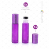 Deluxe Frosted 10ml Purple roller bottles with Purple Metallic Caps & Premium Rollers (5 pack)