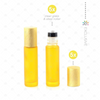 Deluxe Frosted 10ml Yellow roller bottles with Yellow Metallic Caps & Premium Rollers (5 pack)