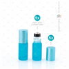 Deluxe Frosted 5ml Teal Roller Bottles with Teal Metallic Caps & Premium Rollers (5 pack)