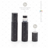 Deluxe Matte 10ml Black roller bottles with Black Metallic Caps & Premium Rollers (5 pack)