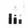 Deluxe Matte 5ml Black Roller Bottles with Black Metallic Caps & Premium Rollers (5 pack)