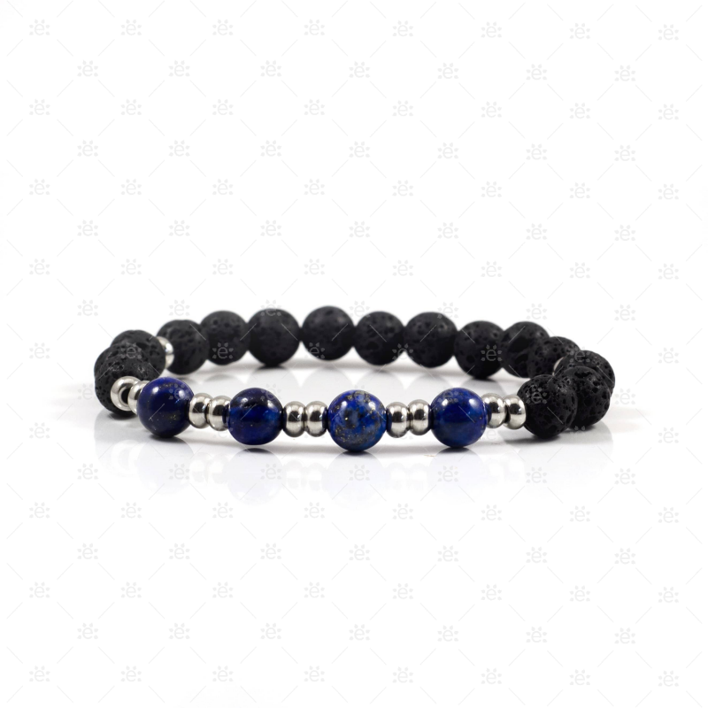 Justin:  Mens Lapis Lazuli & Lava Diffuser Bracelet Jewellery