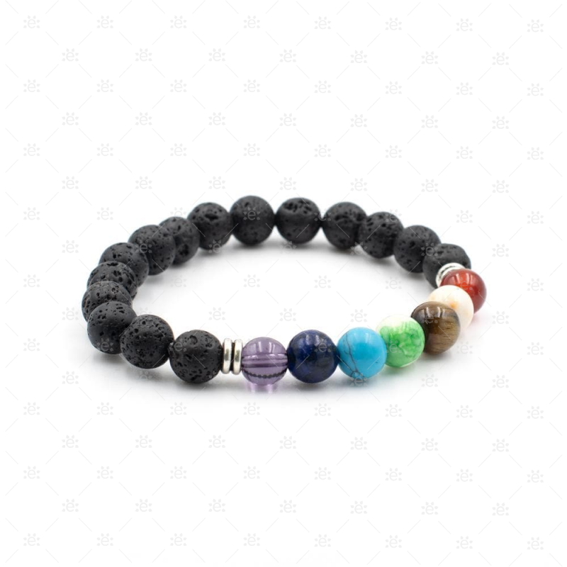 Lava Rock Chakra Bracelet Jewellery