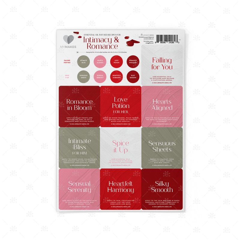 Mymakes: Intimacy & Romance - Label Sheet Labels