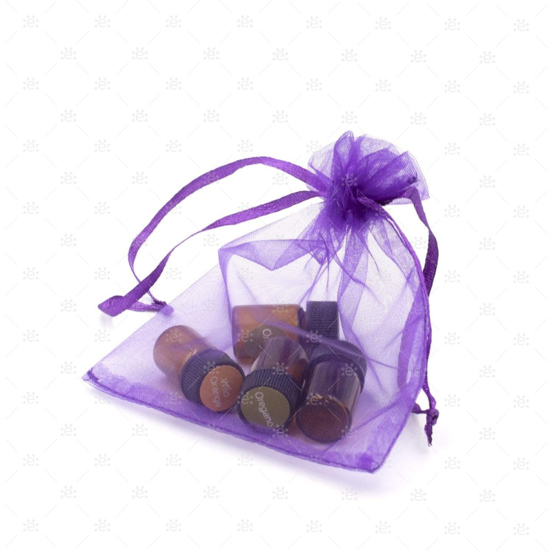 Purple Organza Gift Bag (10 Pack) 10 X 12