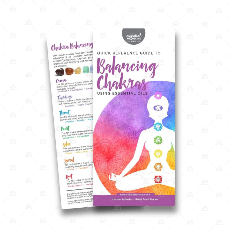 Essential Knowledge Series - Quick Reference Guide To Balancing Chakras Using Oils Rack Card (25