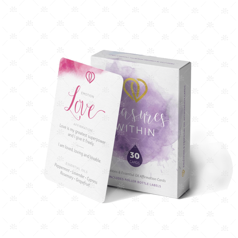 Treasures Within (English Edition):  Emotions & Essential Oil Affirmation Cards