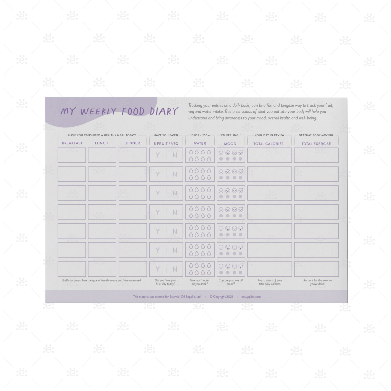 Weekly Food Diary - Free Download Digital/e-Course